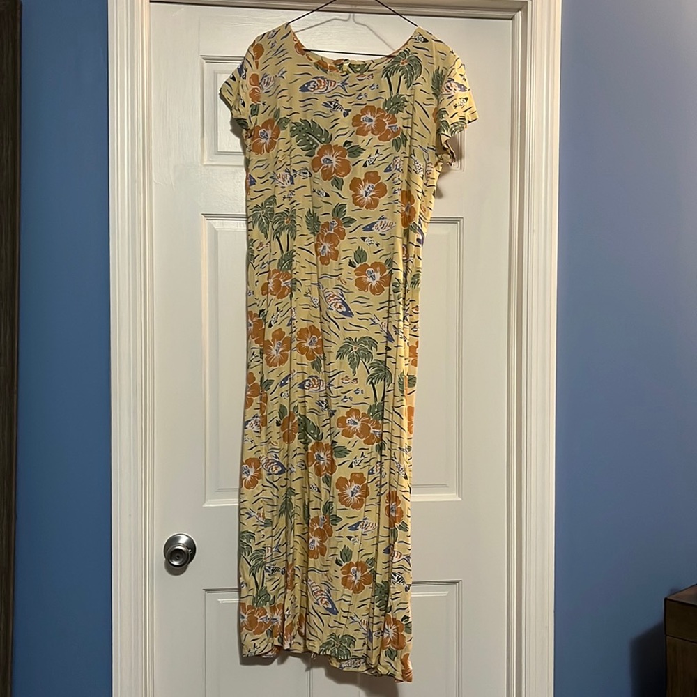 Vintage NWT 2000 Y2K Sportif USA for Woman large tropical dress summer